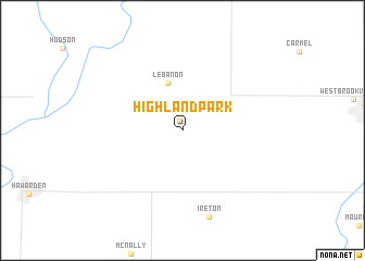 map of Highland Park