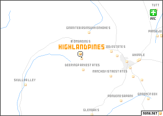 map of Highland Pines