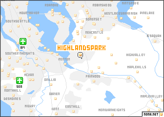 map of Highlands Park