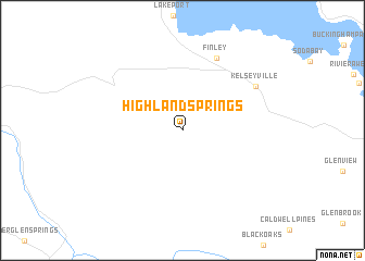 map of Highland Springs
