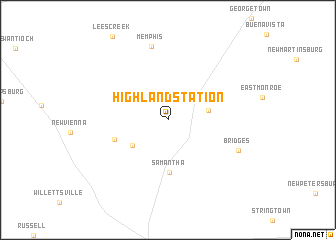 map of Highland Station