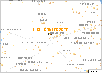 map of Highland Terrace