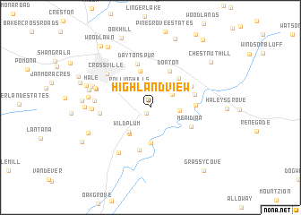 map of Highland View