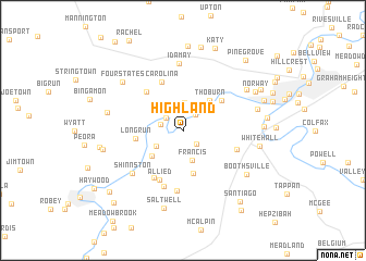 map of Highland