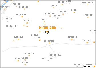 map of Highland