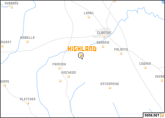 map of Highland