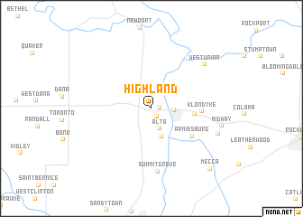 map of Highland