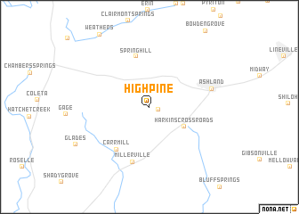 map of High Pine