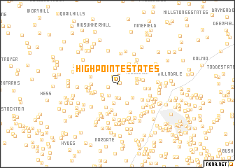 map of High Point Estates