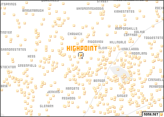 map of High Point