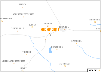 map of High Point