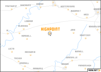 map of High Point