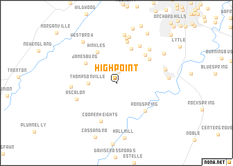 map of High Point