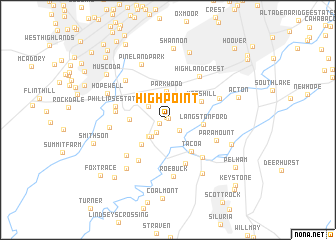 map of High Point