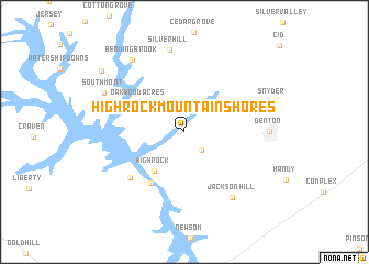 map of High Rock Mountain Shores