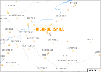 map of High Rocks Mill