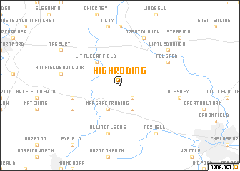 map of High Roding