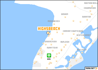 map of Highs Beach