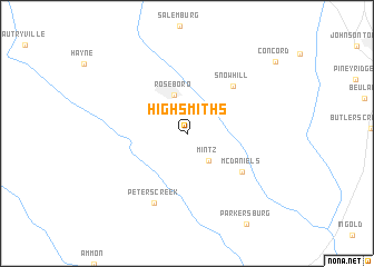 map of Highsmiths