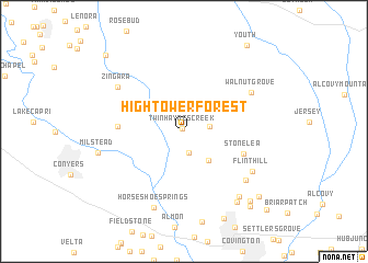 map of Hightower Forest