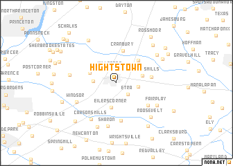 map of Hightstown