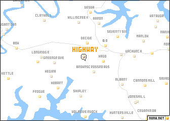 map of Highway