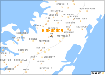 map of High Woods