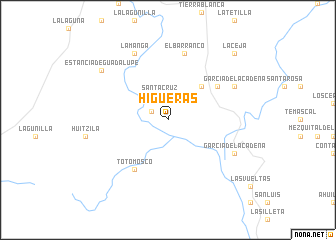 map of Higueras