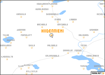 map of Hiidenniemi