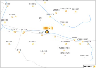 map of Hīkān