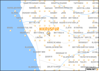 map of Ḩikr ‘Uşfūr