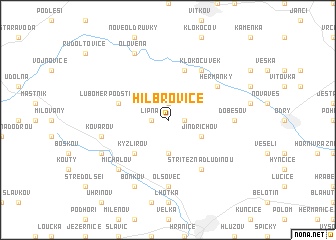 map of Hilbrovice