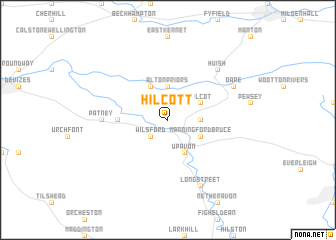 map of Hilcott