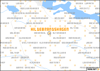 map of Hildebrandshagen