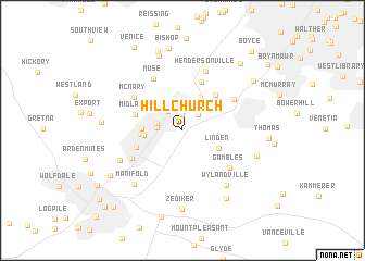 map of Hill Church