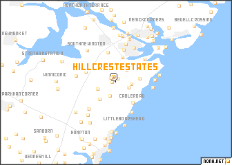 map of Hillcrest Estates