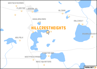 map of Hillcrest Heights