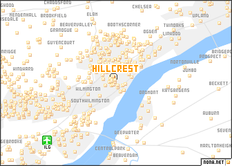 map of Hillcrest