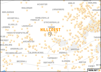 map of Hillcrest