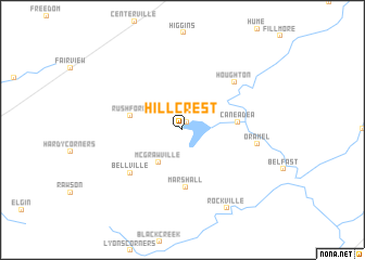 map of Hillcrest