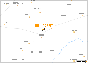 map of Hillcrest