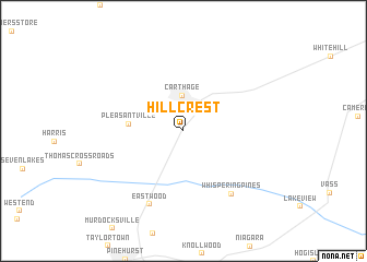 map of Hill Crest