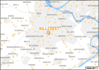 map of Hillcrest