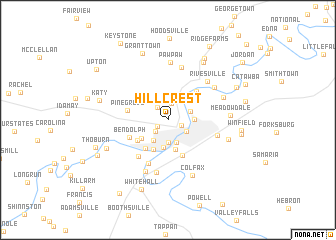 map of Hillcrest