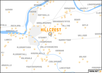 map of Hillcrest