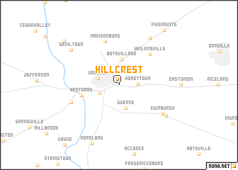 map of Hillcrest