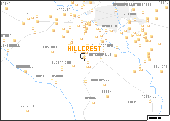 map of Hillcrest