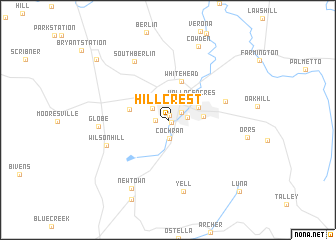 map of Hillcrest