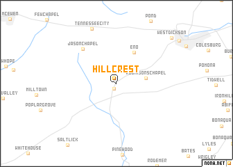 map of Hillcrest