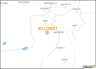 map of Hillcrest